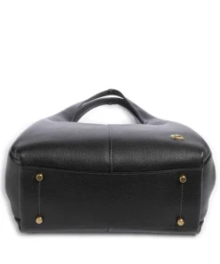 Lana Beuteltasche genarbtes Leder schwarz