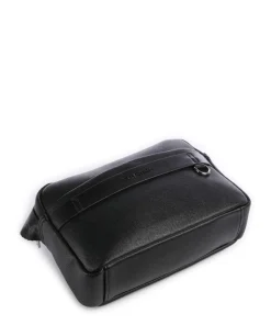 Landon Umhängetasche Lederimitat schwarz