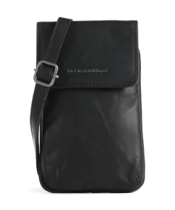 Langley Handytasche Pull-Up Rindsleder schwarz