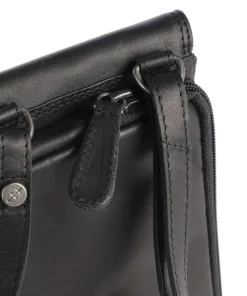 Langley Handytasche Pull-Up Rindsleder schwarz