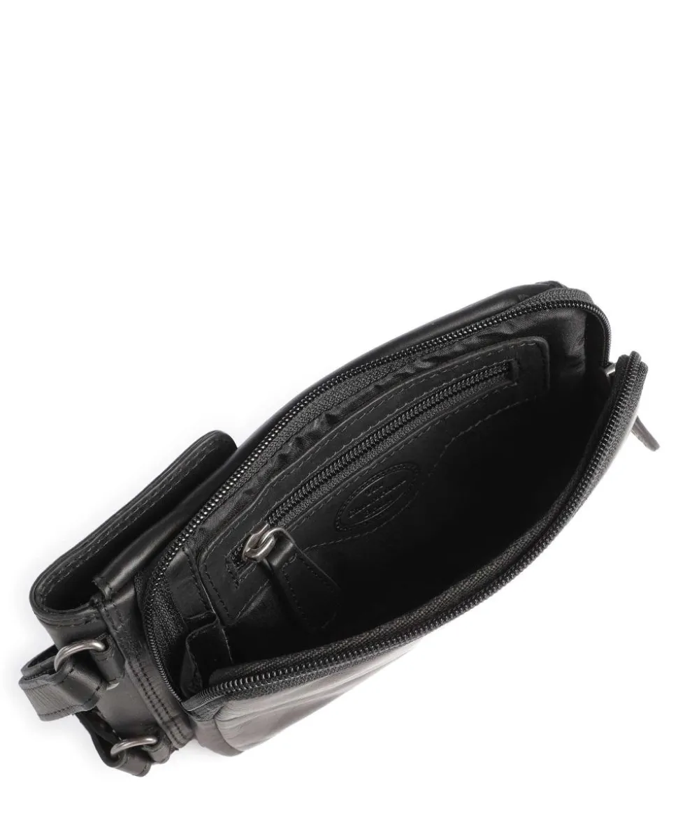 Langley Handytasche Pull-Up Rindsleder schwarz