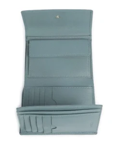 Lantea Cosma RFID Geldbörse genarbtes Ziegenleder petrol