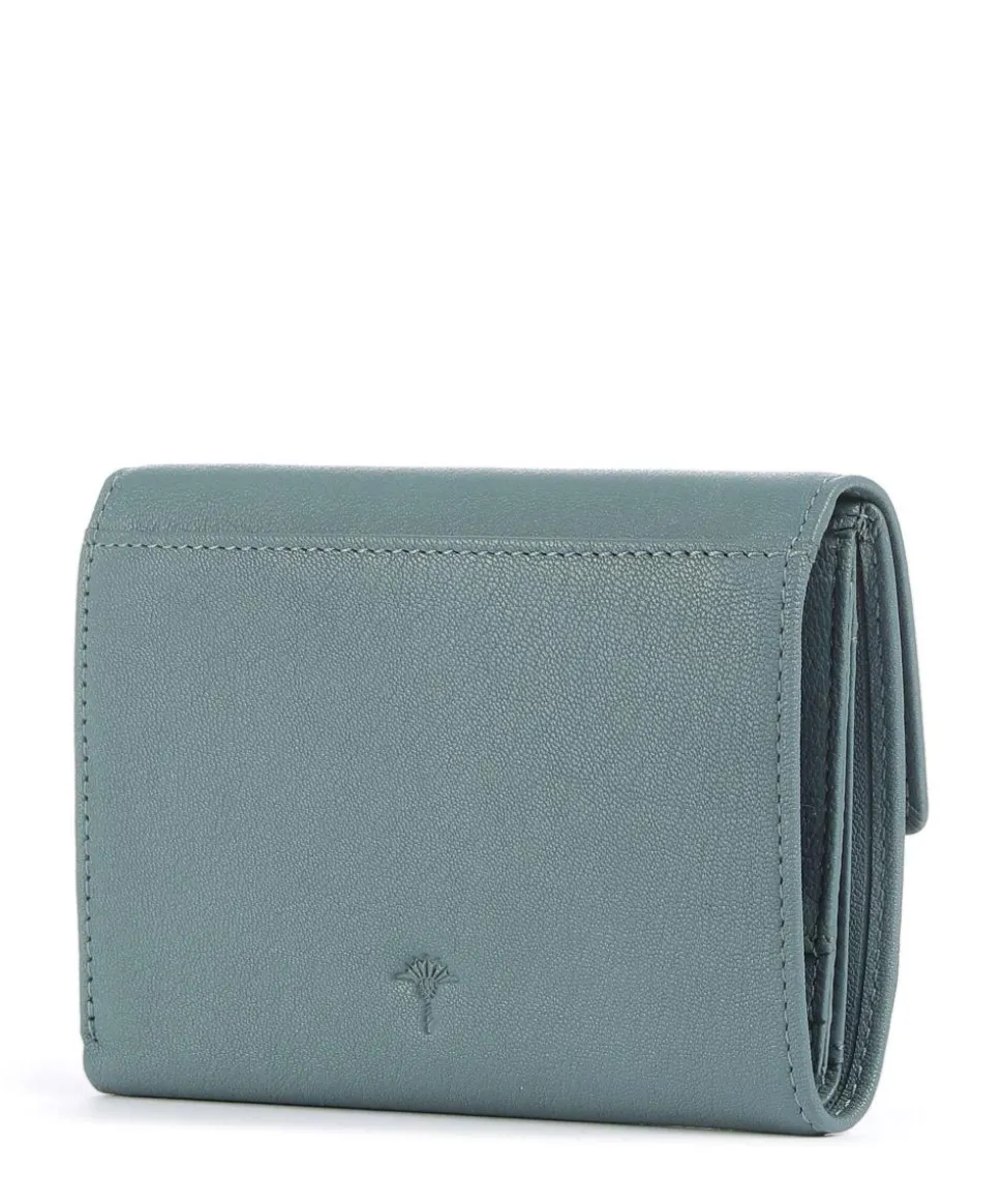 Lantea Cosma RFID Geldbörse genarbtes Ziegenleder petrol