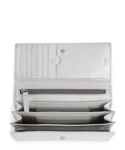 Lantea Europa RFID Geldbörse genarbtes Ziegenleder silber