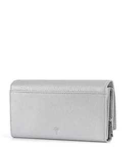 Lantea Europa RFID Geldbörse genarbtes Ziegenleder silber