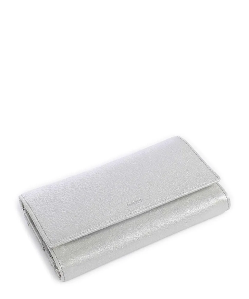 Lantea Europa RFID Geldbörse genarbtes Ziegenleder silber