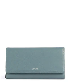 Lantea Europa RFID Geldbörse genarbtes Ziegenleder petrol