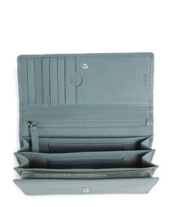 Lantea Europa RFID Geldbörse genarbtes Ziegenleder petrol