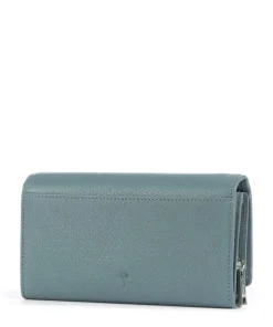 Lantea Europa RFID Geldbörse genarbtes Ziegenleder petrol