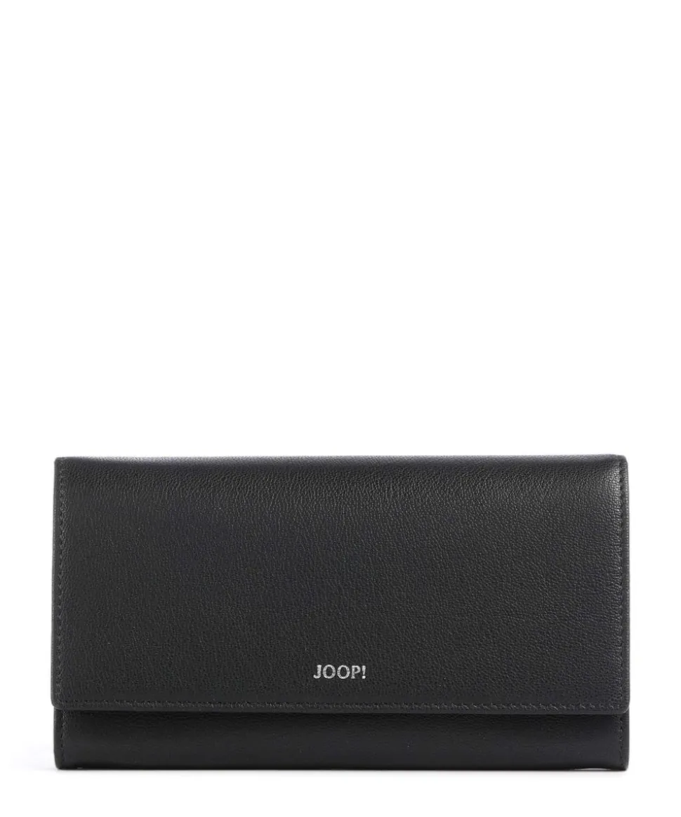 Lantea Europa RFID Geldbörse genarbtes Ziegenleder schwarz