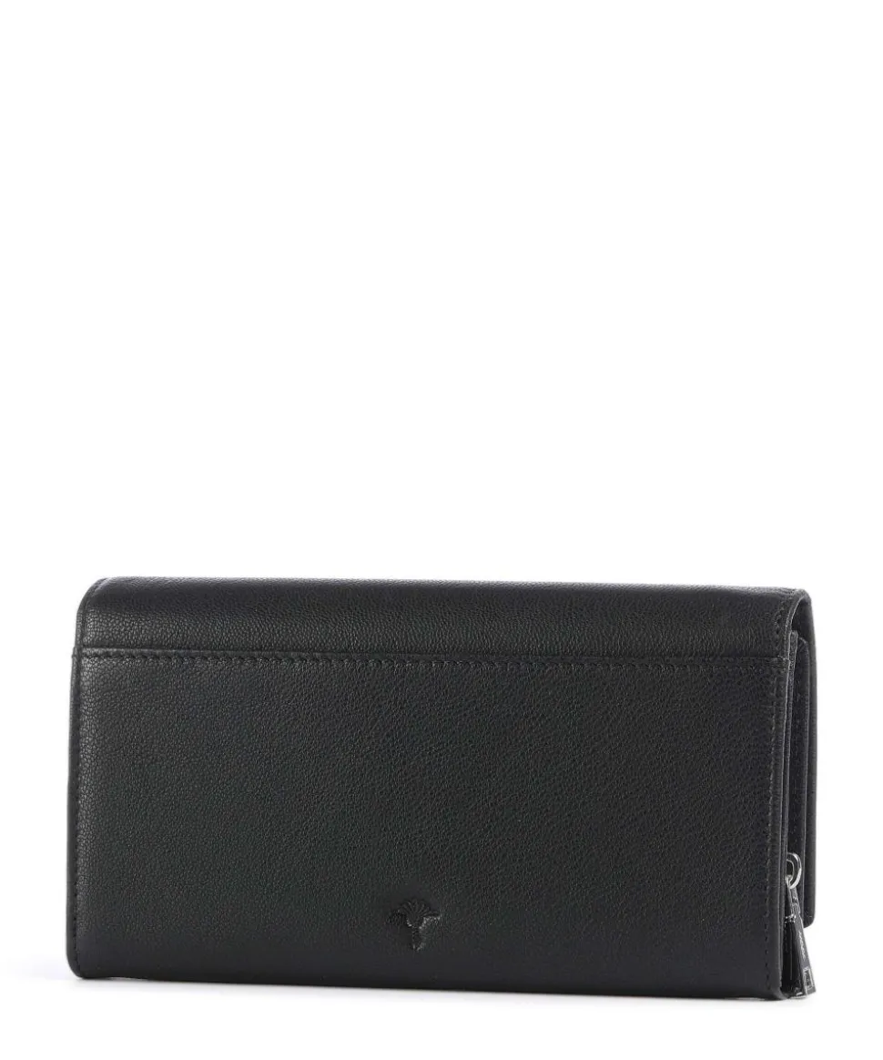 Lantea Europa RFID Geldbörse genarbtes Ziegenleder schwarz