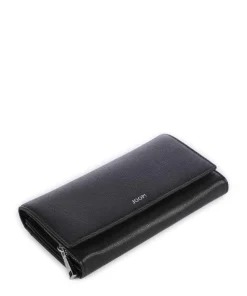 Lantea Europa RFID Geldbörse genarbtes Ziegenleder schwarz