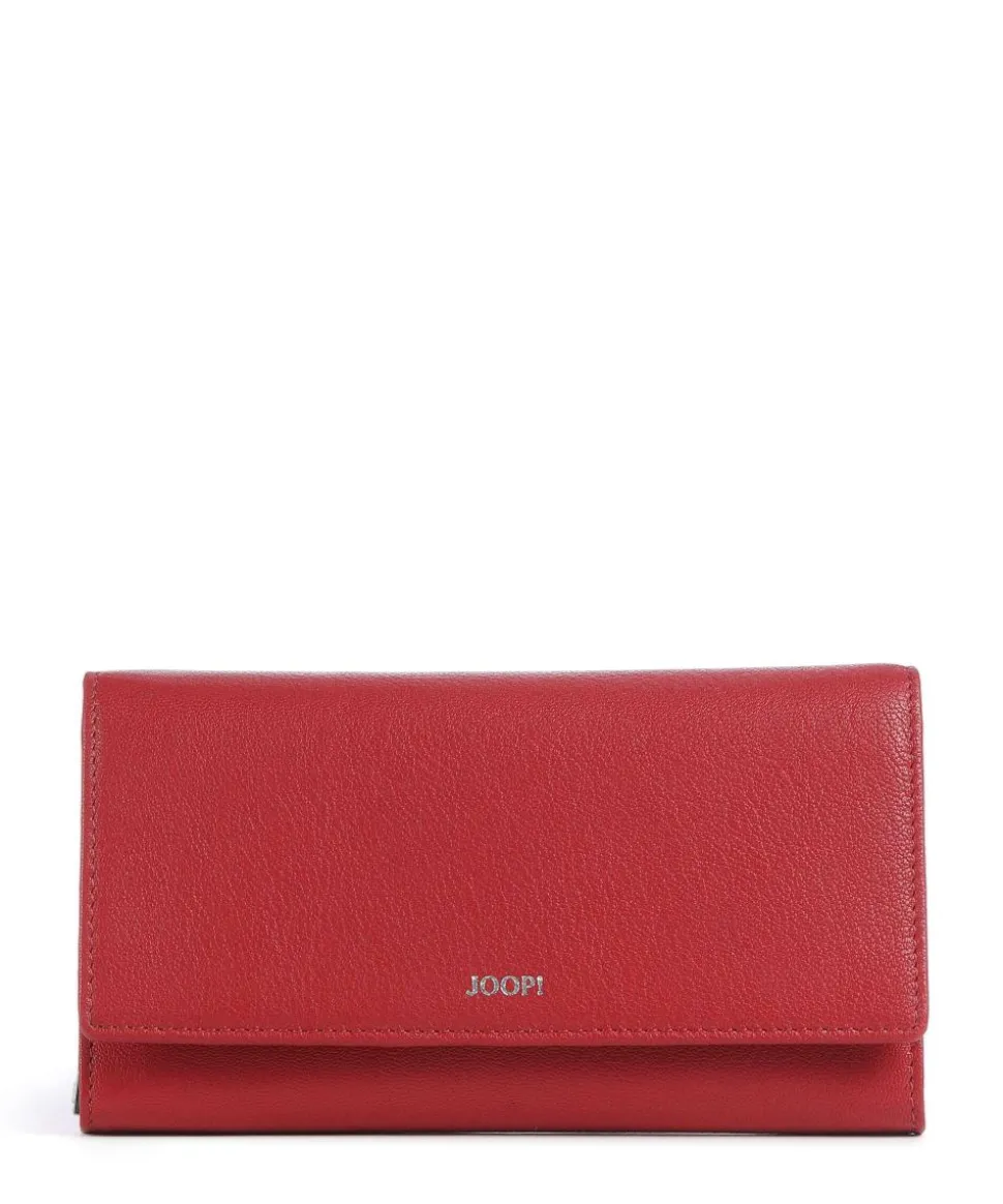 Lantea Europa RFID Geldbörse genarbtes Ziegenleder rot