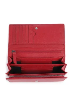 Lantea Europa RFID Geldbörse genarbtes Ziegenleder rot