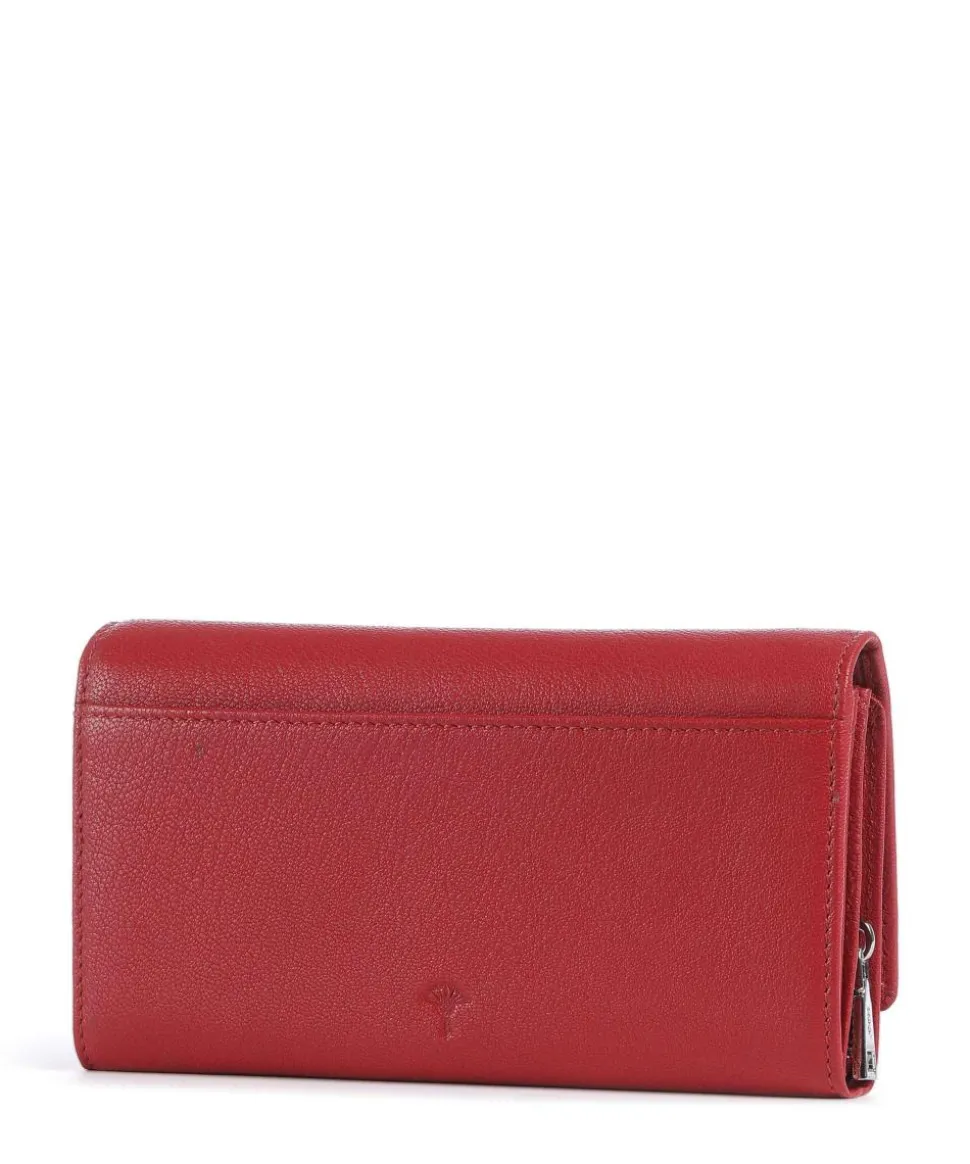 Lantea Europa RFID Geldbörse genarbtes Ziegenleder rot