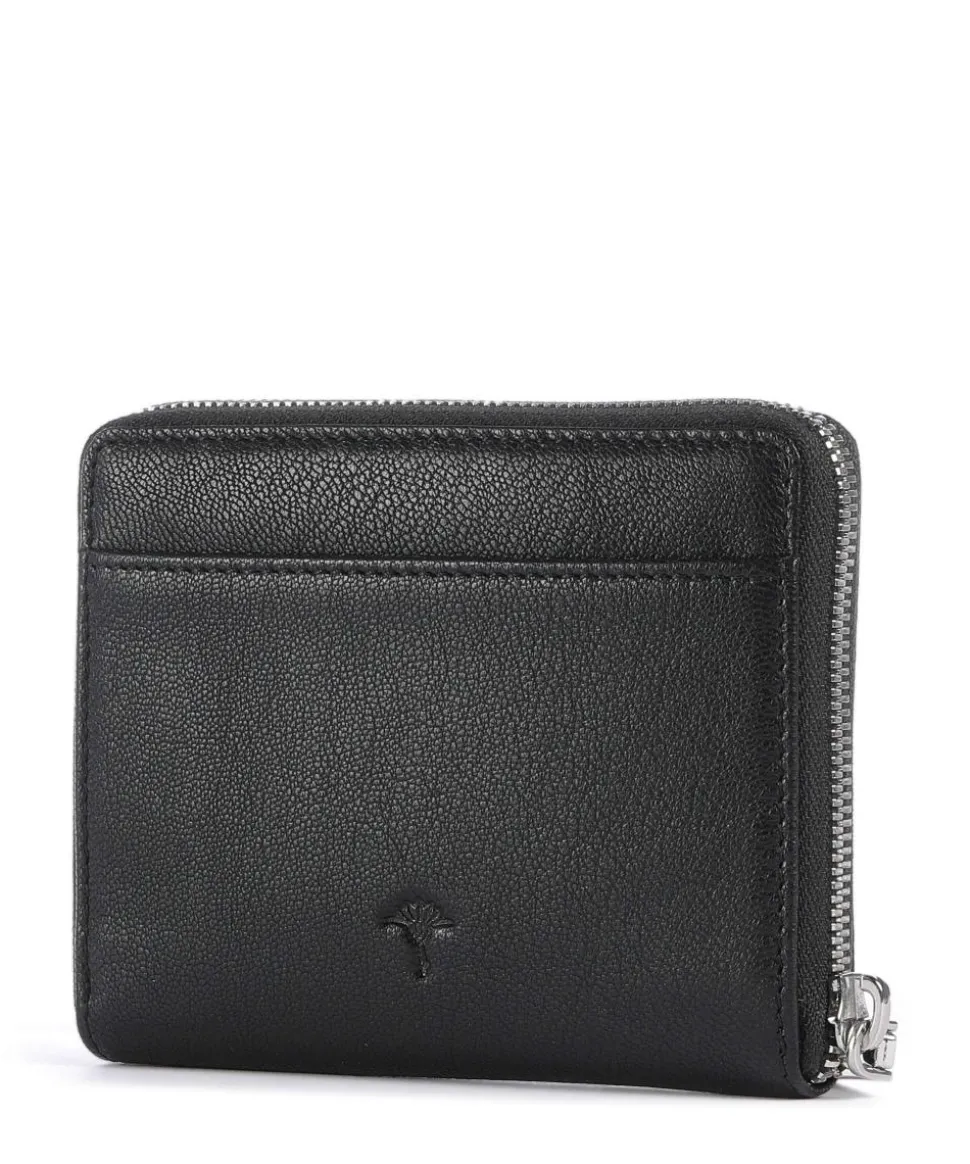 Lantea Nisa Geldbörse genarbtes Ziegenleder schwarz