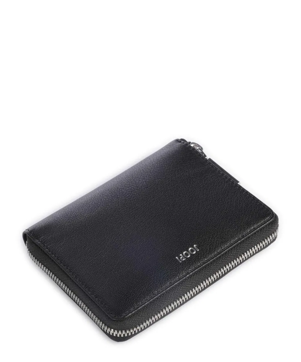 Lantea Nisa Geldbörse genarbtes Ziegenleder schwarz