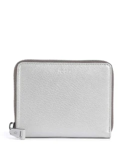 Lantea Nisa Geldbörse genarbtes Ziegenleder silber