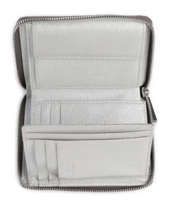 Lantea Nisa Geldbörse genarbtes Ziegenleder silber