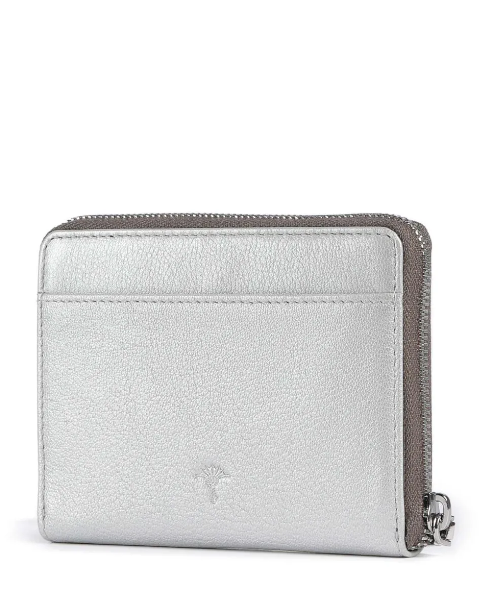 Lantea Nisa Geldbörse genarbtes Ziegenleder silber