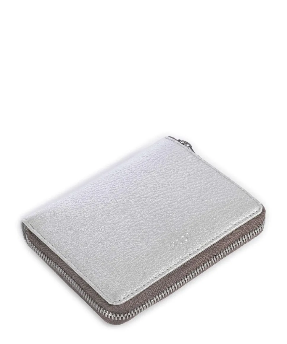 Lantea Nisa Geldbörse genarbtes Ziegenleder silber