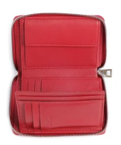 Lantea Nisa Geldbörse genarbtes Ziegenleder rot