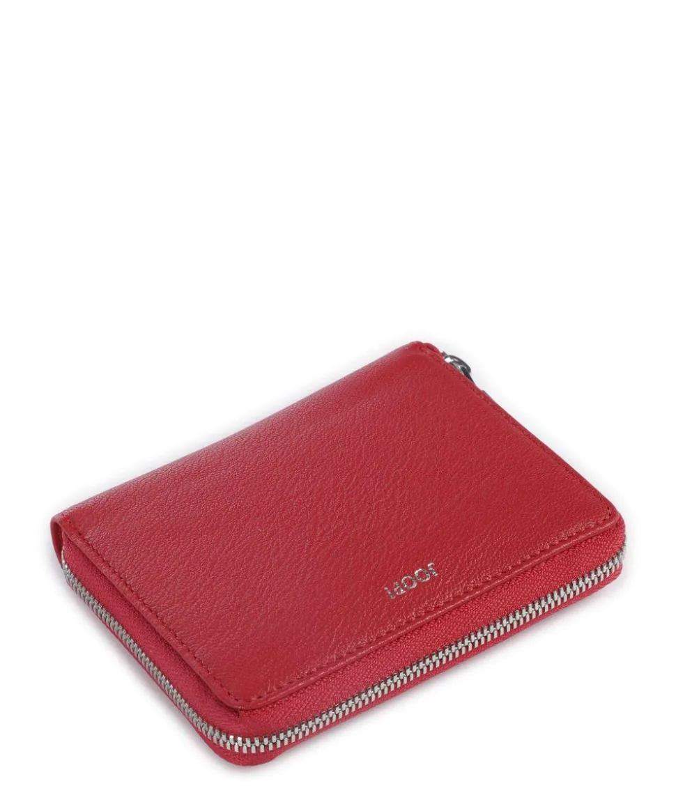 Lantea Nisa Geldbörse genarbtes Ziegenleder rot