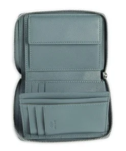 Lantea Nisa Geldbörse genarbtes Ziegenleder petrol