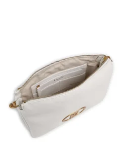 Lapuffy Schultertasche Lederimitat weiß