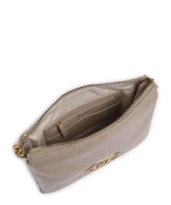 Lapuffy Schultertasche Lederimitat beige
