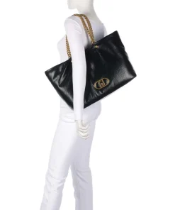 Lapuffy Shopper Lederimitat schwarz