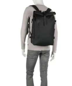 Large Rolltop Rucksack 16″ Polyester, Polyurethane dunkelgrün