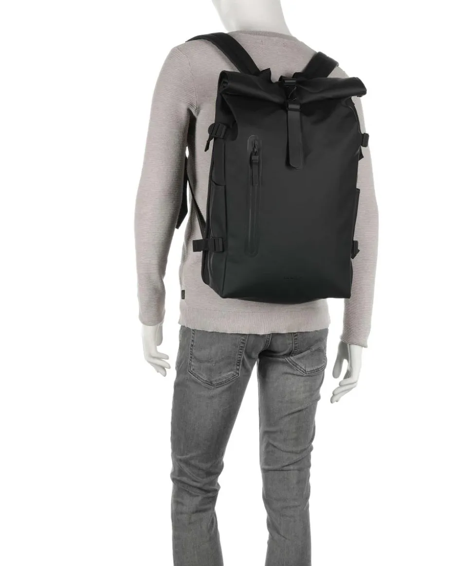 Large Rolltop Rucksack 16″ Polyester, Polyurethane dunkelgrün