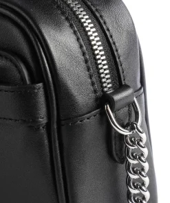 Laura Umhängetasche fein genarbtes Leder schwarz