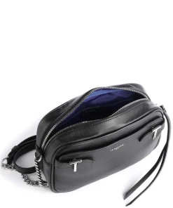 Laura Umhängetasche fein genarbtes Leder schwarz