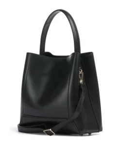 Laurie Handtasche fein genarbtes Leder schwarz