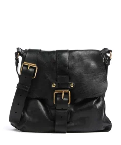 Lavata Schultertasche genarbtes Rindsleder schwarz