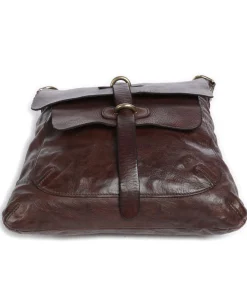 Lavata Schultertasche genarbtes Rindsleder dunkelbraun