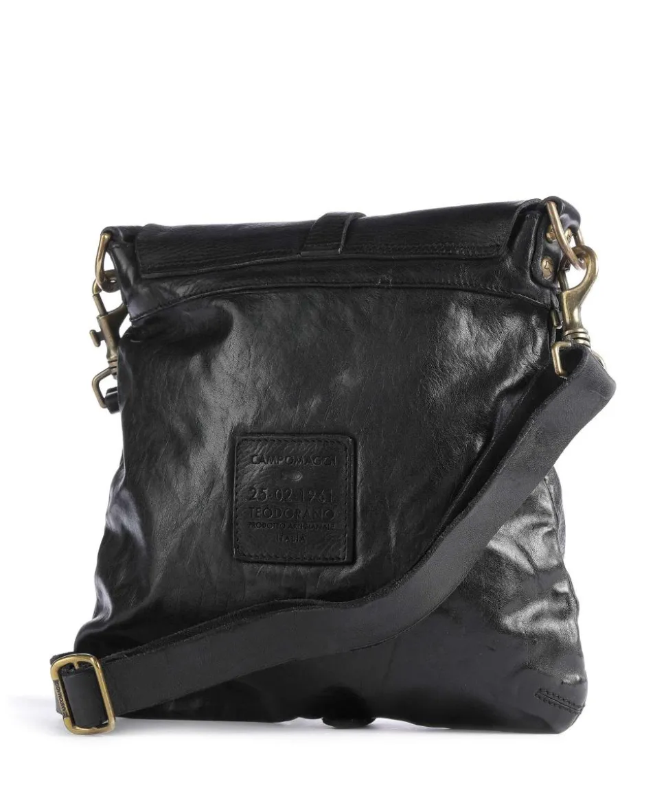 Lavata Schultertasche genarbtes Rindsleder schwarz