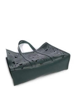 Leiian Shopper fein genarbtes Rindsleder dunkelgrün