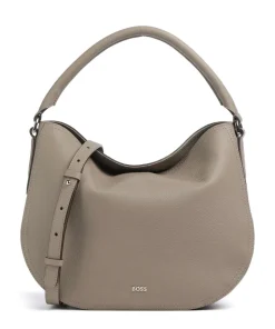 Lenah Beuteltasche genarbtes Rindsleder taupe