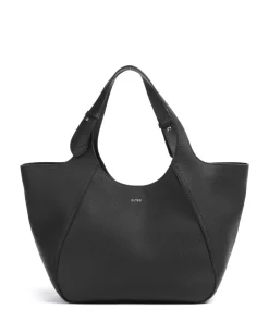 Lenah Big Shopper genarbtes Rindsleder schwarz