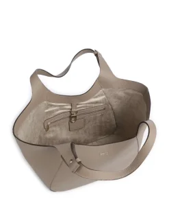 Lenah Big Shopper genarbtes Rindsleder taupe