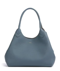 Lenah Shopper genarbtes Rindsleder blaugrau