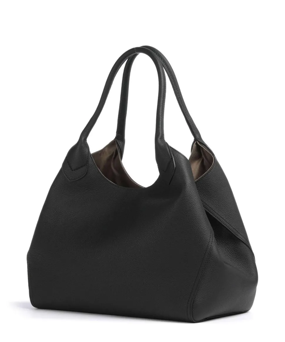 Lenah Shopper genarbtes Rindsleder schwarz