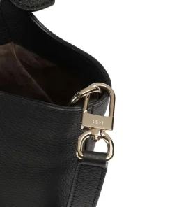 Lenah Small Handtasche genarbtes Rindsleder schwarz