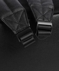 Liam Rucksack Lederimitat schwarz