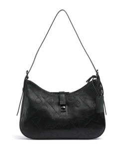 Liberty Schultertasche fein genarbtes Rindsleder schwarz