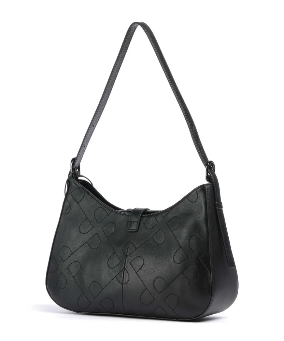 Liberty Schultertasche fein genarbtes Rindsleder schwarz