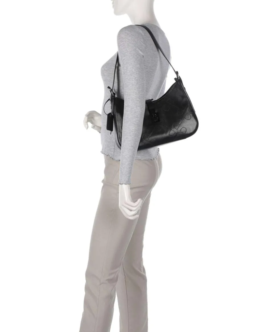 Liberty Schultertasche fein genarbtes Rindsleder schwarz